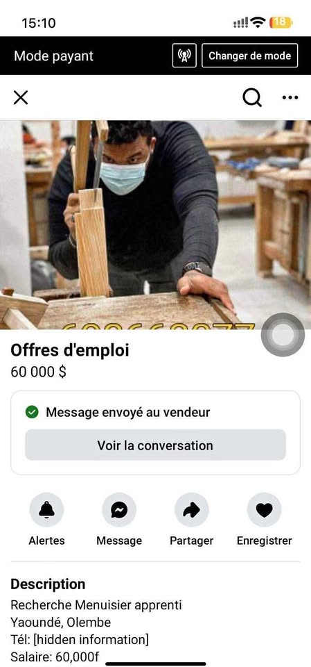 Emploi stable menuiserie