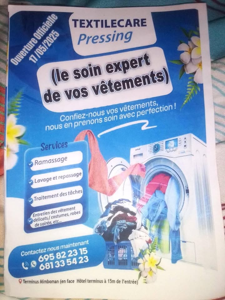 Je vends mes services de blanchisserie entretien des vêtements et pressing