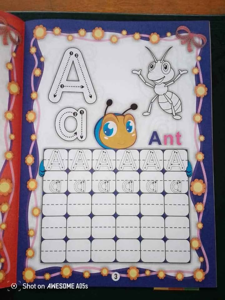 Book for children, English letters/reading and writing